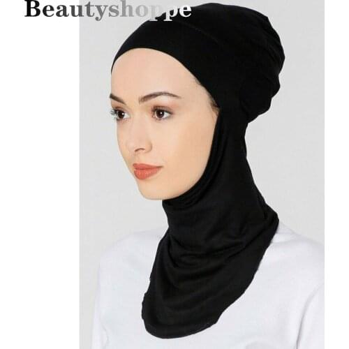 Muslim Soft Under Scarf Hat Cap Bone Bonnet Neck Cover Hijab Amira Cap Women Islamic Ninja Ramadan Cover Prayer Middle East