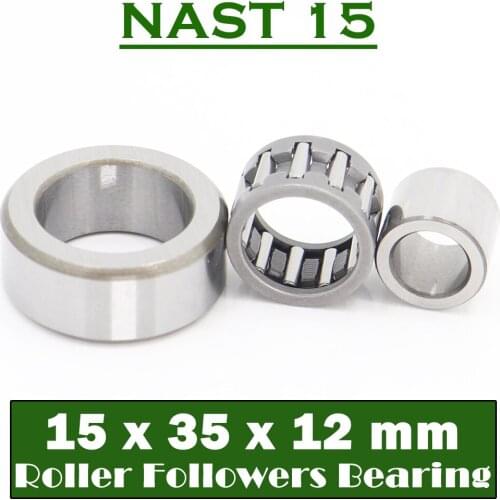 NAST15 Roller Followers Bearing 15*35*12mm ( 1 PC ) Separable Type NAST 15 R Bearings Free Shipping