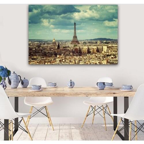 Modern Painting Canvas Wall Art Pictures Paris Tower Landscape For Living Room Print Poster Home Decor No Frame