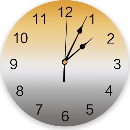 Yellow Gradient 3D Wall Clock Modern Design Living Room Decoration Kitchen Clock Art Wall Watch Home Decor