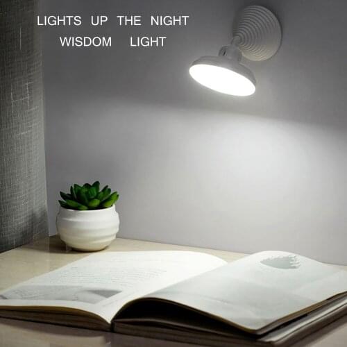 Night-Light Battery Motion-Sensor LED 360 Degree Rotary Night Light USB Rechargeable Light For Room Bedroom Corridor Staircase
