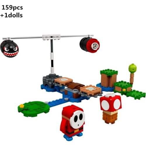 2021 NEW Super Marios Boomer Bill Barrage Expansion Set Building Blocks Classic Model Kit Bricks DIY Toys For Children Gifts