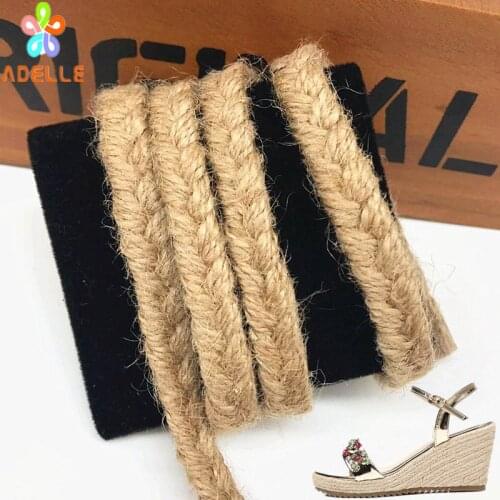10mm x9yard Rustic Braided Jute Linen Flat Tape/Rope Craft Twine String Organic zakka decor macrame free shipping customized