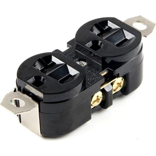 New American Double US NEMA 5-20R Generator Power outlet Anti-off 2way us industry power socket inline wire connector 120V 20A