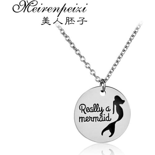 Hand stampe Letter Pendant Necklaces Long Chain Ocean Jewelry For Women Girl Handmade Woman Men Necklace Free Shipping