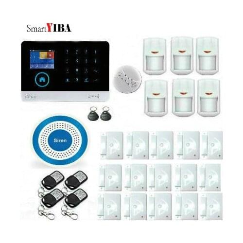 SmartYIBA WIFI GSM GPRS English France Switchable RFID card Wireless Home Security Arm Disarm Alarm system APP Remote Control