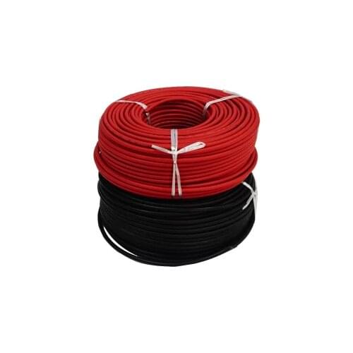 Solar cable Red and Black pv cable for solar power system 1500v 2.5mm² /4mm² /6mm² (14/12/10AWG )TUV UL approval 5m/lot