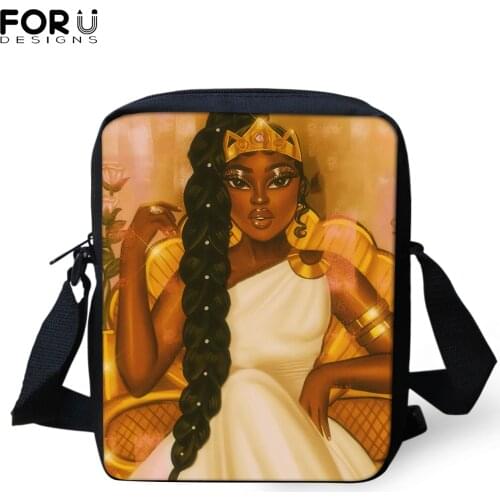 FORUDESIGNS Bags for Women 2020 African Black Women American Srt Pattern Female Sling Bag Cute Shoulder Bags Purses and Handbags