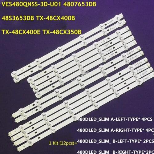 LED Strip LED Backlight Bar 480DLED_SLIM for TX-48CX350B TX-48CX400E TX-48CX400B 48S3653DB 48U7653DB VES480QNSS-3D-U01