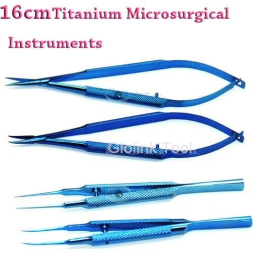 Titanium instruments 16cm outside instruments Kit ( invoicing )scissors needle holder forceps Tools