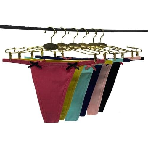 12 Pieces Womens Thong Panties Sexy G-String Lingerie Culotte Femme Low Waist Woman Panty Female Underwear Cotton Tanga Mujer