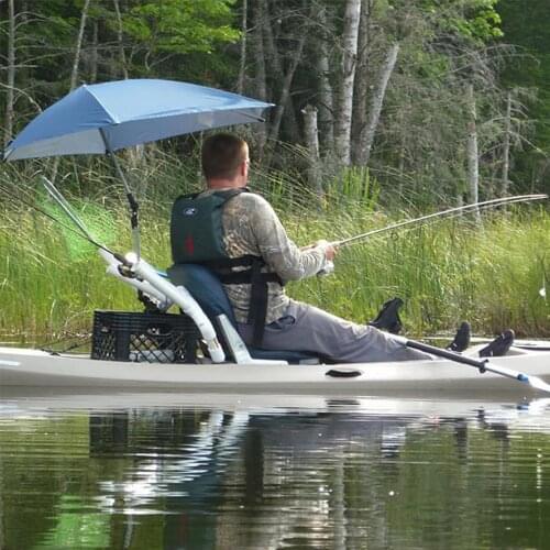 Outdoor Portable Folding Sunshade Summer Beach Chair Umbrella Pushchair Adjustable Umbrella with Universal Clamp Fishing Parasol