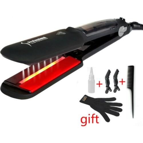 Professional Steam Hair Straightener Infrared Heating Flat Iron Steampod Iron Fast Heat Iron Double voltage Salon Straighter