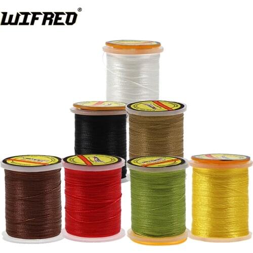 Wifreo 1 Spool 50D Fly Tying Thread for size 16-22 Small Dry Flies Body Tying Material Tying Line Black White Yellow
