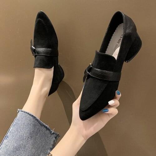Spring WomenFashion Leisure Outdoor Medium Heels Pumps Woman Shoes Ladies Boat Shoes Zapatos De Mujer Ladies Shoes