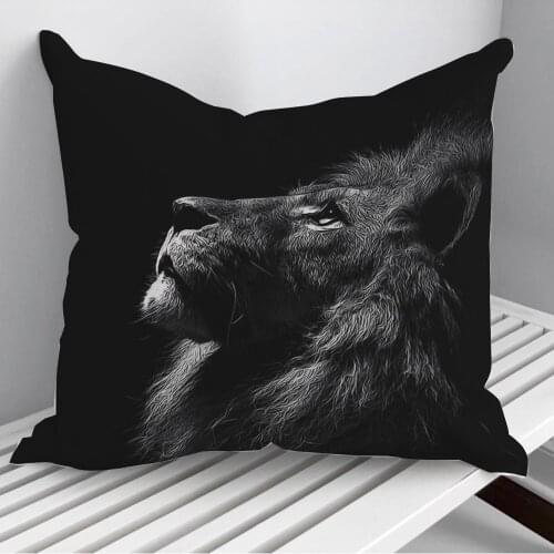 Animals Lion Throw Pillows Cushion Cover On Sofa Home Decor 45*45cm 40*40cm Gift Pillowcase Cojines Dropshipping
