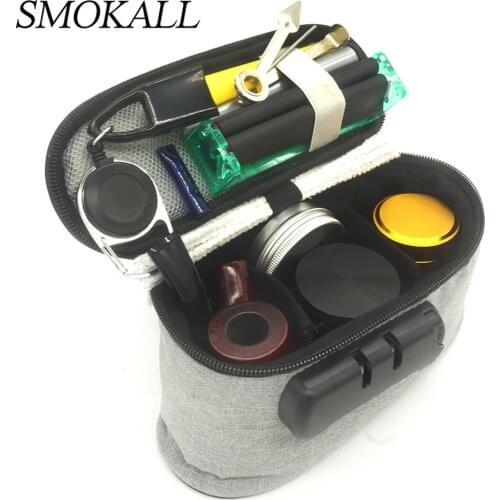 1Set Password Bag With Smoking Pipe Grinder Rolling Paper Tube Storage Box Lighter Leash Tobacco Herb Cigarette Accessories