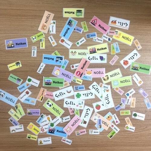 108Pcs Boy Girl Personalized Name Sticker Customize Decal Stickers Waterproof Anti-Tearing Label School Stationery Tag Sticker