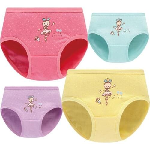 4pcs/set Childrens Briefs Cartoon Baby Girl Underwear Kids Pants Child Girl for Boxer Shorts Girls Gift Suit 2-10Y
