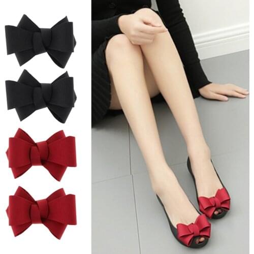 4Pcs Womens Removable DIY Party Shoe Charms Buckle Decorative Shoe Clips Bow shoe accessories
