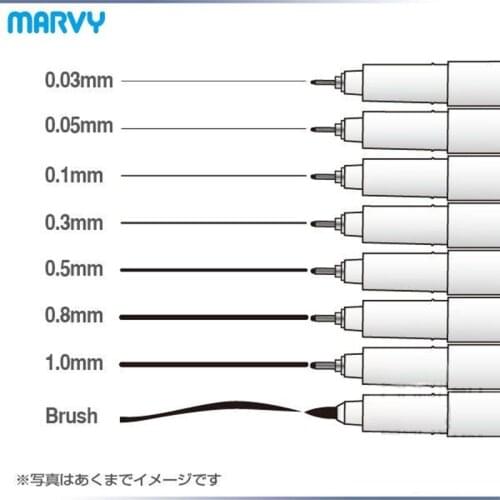 8pcs Multi Needle Drawing Pen Marvy 4600 Cartoon Art Marker Brush Liner Pigment Pens Anime Design School Supplies F861
