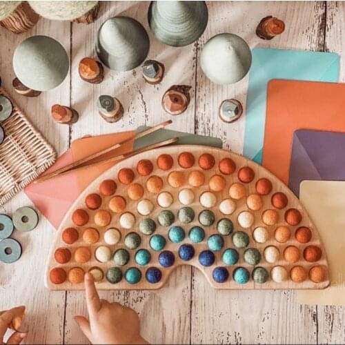 9 Colors New Rainbow Building Block Small Particle Assembly Puzzle Toys Exercise Babys Grasp And Balance Ability Game For Kids