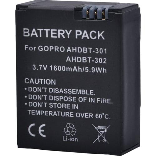 Powertrust 1PC AHDBT-301 AHDBT-302 Camera Battery for Gopro Hero 3/3+ Hero3 Hero3 Camera Hero3 Go Pro