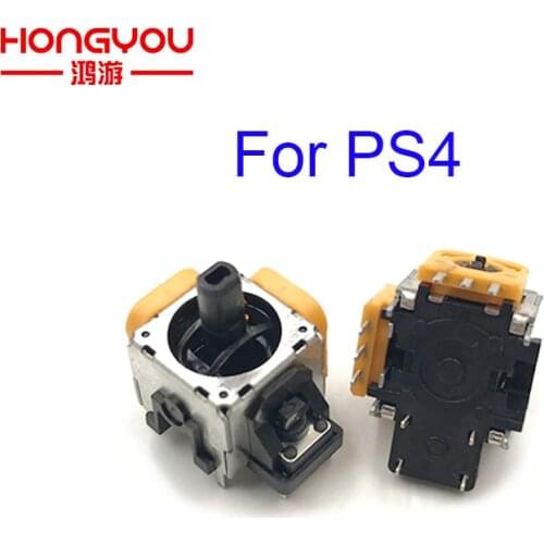 100pcs/Lot 3D Rocker Analog Joystick Replacement Yellow for Sony PlayStation 4 PS4 DualShock 4 Wireless Controller