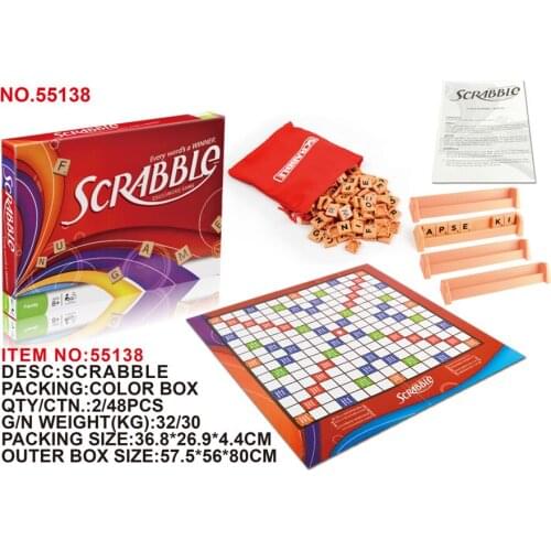 English Scrabble Games Kid Crossword Puzzles Children Board Spelling Table Jigsaw Words Teaching toy