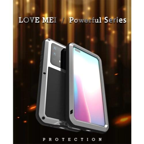 Love Mei Powerful Case For Huawei P40 Shock Dirt Proof Water Metal Armor Cover Phone Case for Huawei P40 Pro Cases