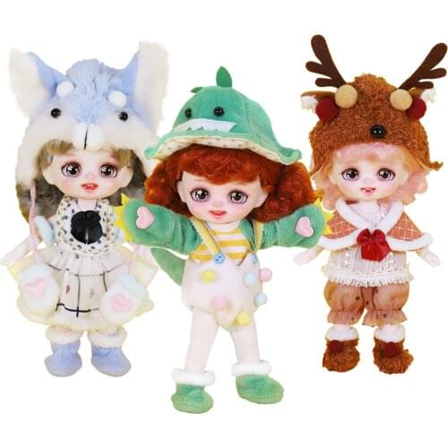 DBS DREAM FAIRY 1/8 BJD DOLL mechanical joint body animal series with makeup including hat clothes girl gift SD