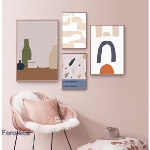 Girlish Cartoon Geometry Posters And Prints Abstract Wall Art Canvas Painting Modern Pictures For Bedroom Living Room Decor