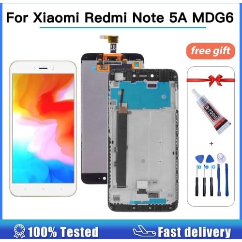 For Xiaomi Redmi Note 5A Note5A MDG6 Touch Screen Digitizer Sensor Glass Panel LCD Display Assembly + Frame For Redmi Y1 Note5A