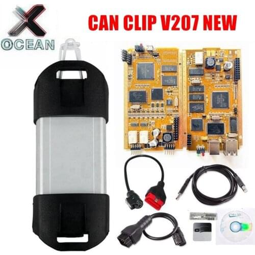 For Renault Can Clip V207 Full Chip With CYPRESS AN2131QC Gold PCB Can Clip with AN2131QC chip B verison Car Diagnostic Tool