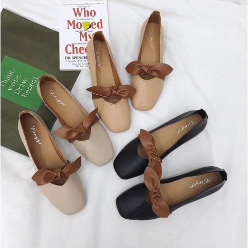 Espadrilles shoes woman European famous brand ladies flats silk bow-knot espadrilles big bow shoes Square toe flats shoes AS55