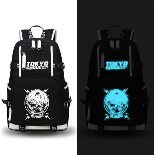 Tokyo Ghoul Kaneki Ken Men Backpack Anime Canvas School Bags Large Capacity Laptop Backpack Women Rugzak Canvas Travel Bagpack
