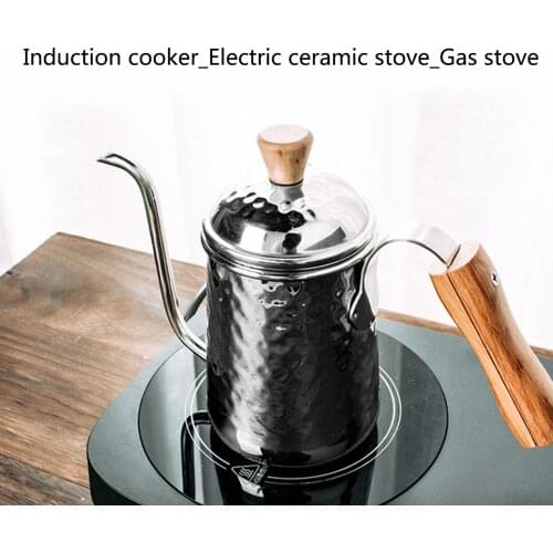 Stainless Steel Drip Handle Gooseneck Kettle Coffee Tea Pot for Drip Coffee on All Stovetops