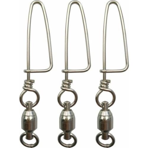 10pcs Fishing Swivels Connector Ball Bearing Rolling Swivel 0#-6# For Fishhook Lure Carp Fishing Accessories