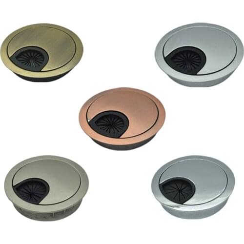 Computer Cable Cover Desk Zinc Alloy Cable Hole Box Round Cable Box Threading And Threading Perforation 50.53.60