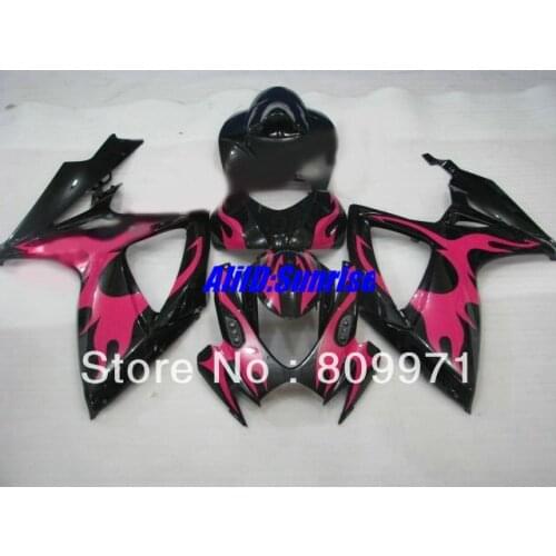 HOT!!! Black pink Fairing kit for SUZUKI GSXR600 750 K6 06 07 GSXR600 GSXR750 GSX-R600 750 2006 2007 Fairings set+gifts