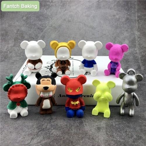 Cartoon Bear Silicone Mold For Fondant Candy Chocolate Making Form Baking Decoration Tool 3D Animal DIY Clay Resin Art Moulds