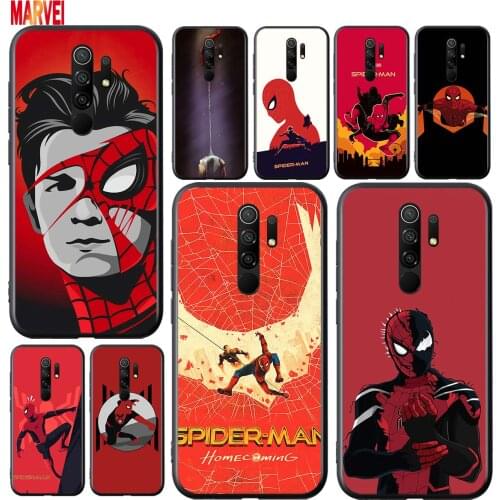 Popular Spiderman Marvel Soft TPU For Xiaomi Redmi 9i 9T 9A 9C 9 8A 8 GO 7 7A S2 Y2 6 6A 5 A 4X Prime Pro Plus Black Phone Case