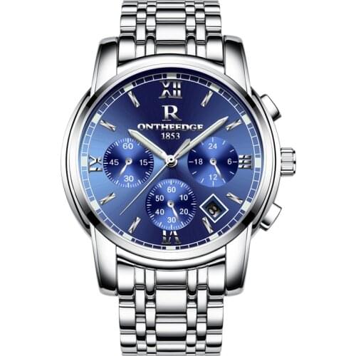 Stainless steel case steel band multi-function steel watch mens Japanese quartz 6-pin wholesale business non-mechanical watch