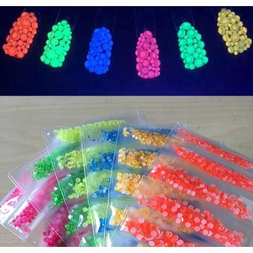 New arrival fashion small fresh manicure rhinestone glass fluorescent round set non-heat repair nail decorative crystal