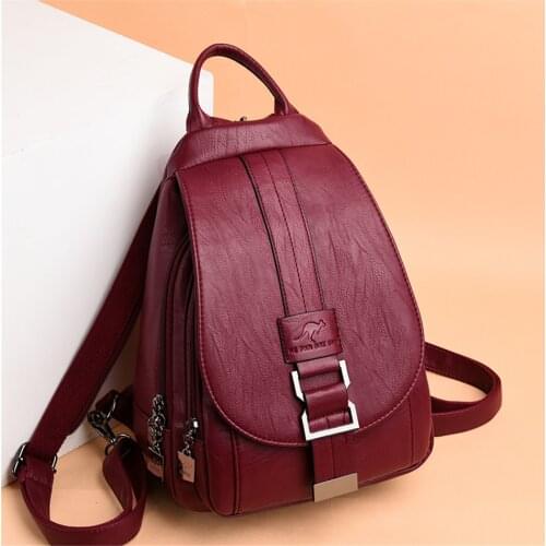 Genuine Brand Travel Backpack Women Soft Leather Shoulder Bags For Women 2021 Designer School Bags For Teenage Girls Mochilas