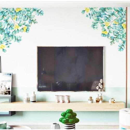 Leaves Flowers Removable Wall Sticker Decal Home Living Room Bedroom Decor Wall Sticker for living room