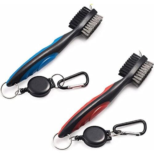 Golf Club Brush Golf Pole Putter Double Sided Groove Cleaner Cleaning Brushes for Outdoor Exercise Sport Decoration