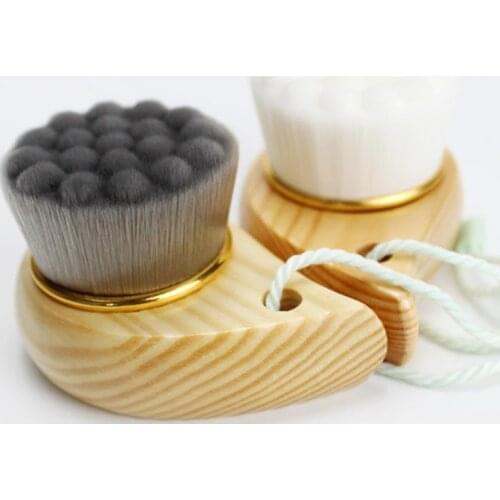 Soft Mild Fiber Wooden Handle Facial Cleansing Brush Face Pore Deep Cleansing Face Cleaning Washing Brush Tools 100pcs SN3788