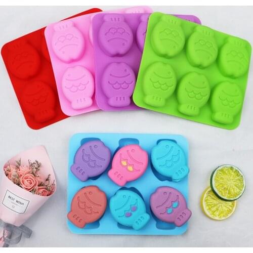 6-Piece Cartoon Fish Series Silicone Cake Mold Xg240