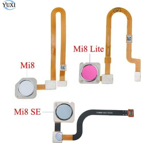 YuXi Fingerprint Scanner Sensor ID Touch For Xiaomi Mi8 Mi 8 Lite 8 SE Home Button Return Keypad Flex Cable Replacement Parts